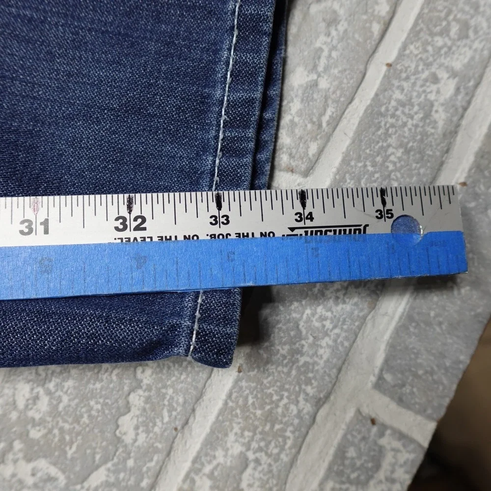 True Religion Jeans Size 33 Section Slim Western‎ Flap Pockets Blue Denim Pants